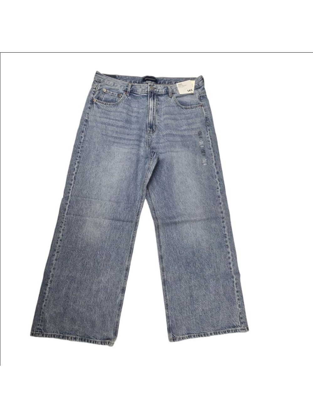 Aero High Rise Baggy Wide Leg Jeans Size 14 Short - Picture 1 of 2